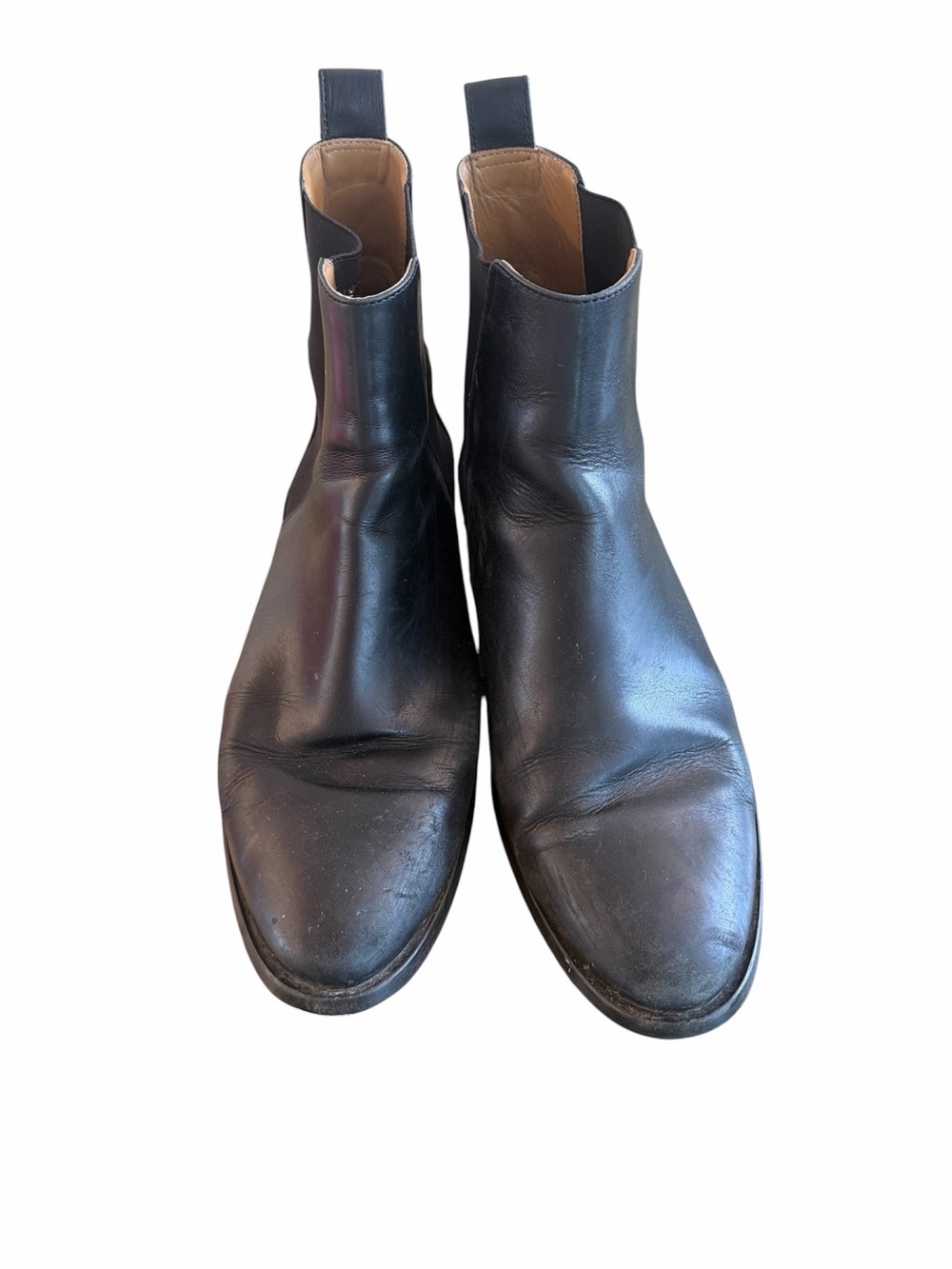 Everlane Black Leather Chelsea Ankle Boots